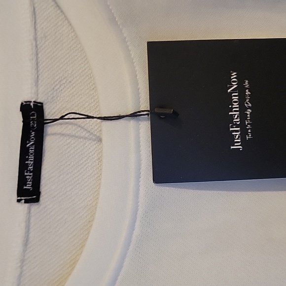 Women's White and Blue Gradient Graphic Pullover Sweatshirt - Picture 3 of 6